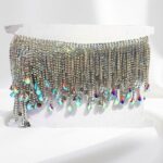 Franja de Strass Gota Vidro 9cm,Com 1,8m - Imagem 6