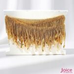Franja de Strass Gota Vidro 9cm,Com 1,8m - Imagem 4