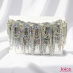 Franja De Strass Vidro 8cm C/1mt x 8cm