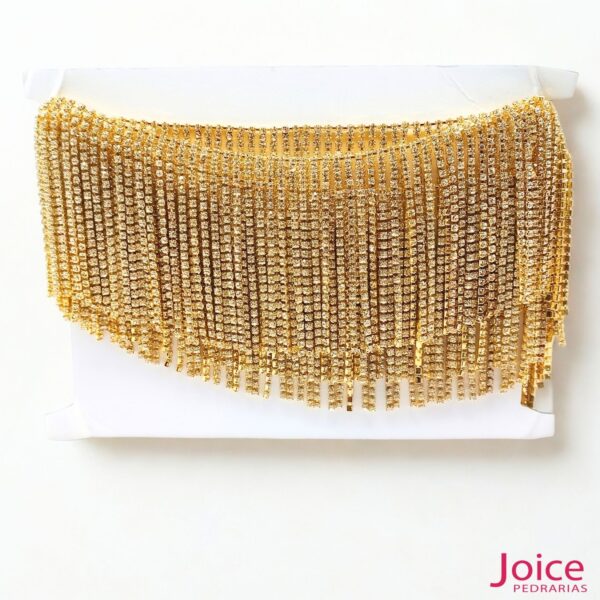 Franja De Strass Vidro 8Cm C/2y=1.8m