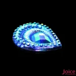 Chaton Resina Gota Pavão Base Reta 13mm x 18mm C/500 unidades - Imagem 2