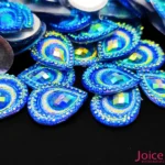 Chaton Resina Gota Pavão Base Reta 13mm x 18mm C/500 unidades