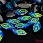 Chaton Resina Navete Pavão Base Reta 7mm x 15mm C/500 unidades