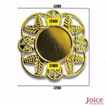 Tag Redondo De Metal Dourado Para Chaton 42mm C/100-Unidades-Ref:K4F