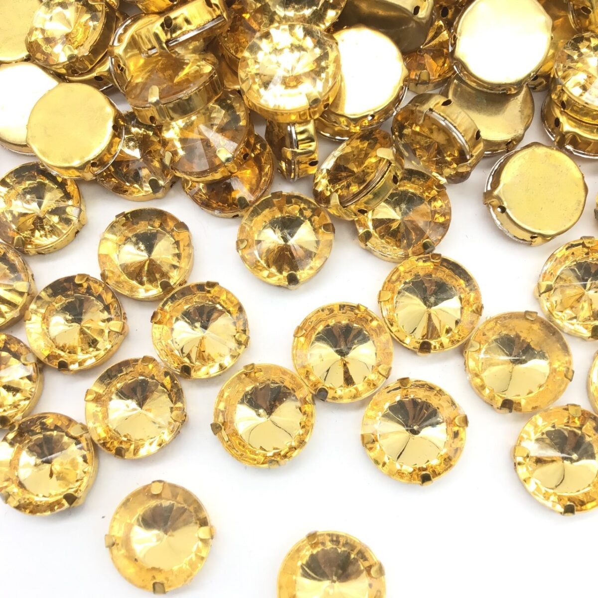 Pedra Engrampada Base Dourado Redondo 16mm C/50Unidades - Imagem 23