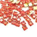 Pedra Engrampada Quadrado Base Dourado 8mm X 8mm C/100unidades - Imagem 42