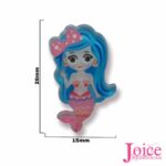 Aplique Resina Sereia 15mm x 28mm C/200Un