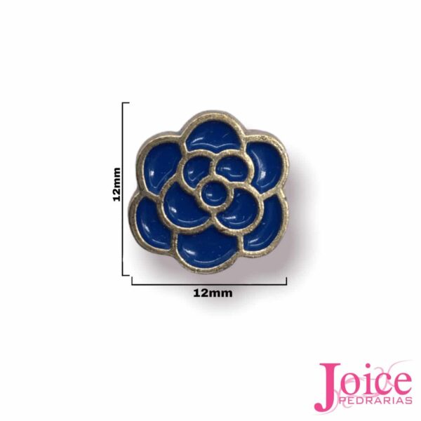 Aplique Metal Termo Colante Flor c/50 unidades