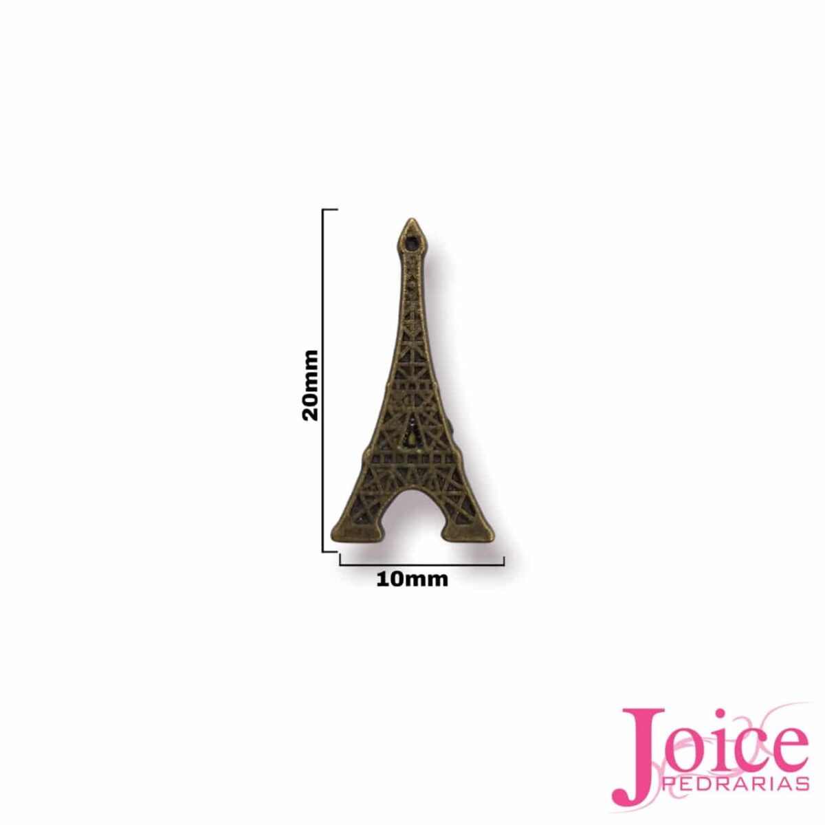 Aplique Metal Torre Eiffel Termo Colante C/50Un - Imagem 1