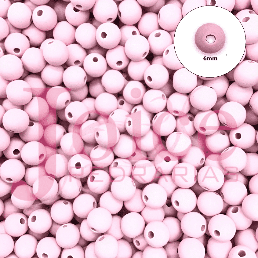 15116774300_Bolinha20emborrachada206mm-2 Bolinha Emborrachada Com Furo Passante 6mm c/500Gramas - Imagem 1