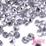 Chaton Diamante Acrílico Base Cônica Redondo Cristal