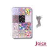Kit Miçangas Infantil Coloridas Para Montagem De Pulseiras E Colar C/2110Unidades - Imagem 4