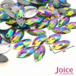 Chaton Resina Navete Com Furo 15mm X 30mm C/200-Unidades - Imagem 2