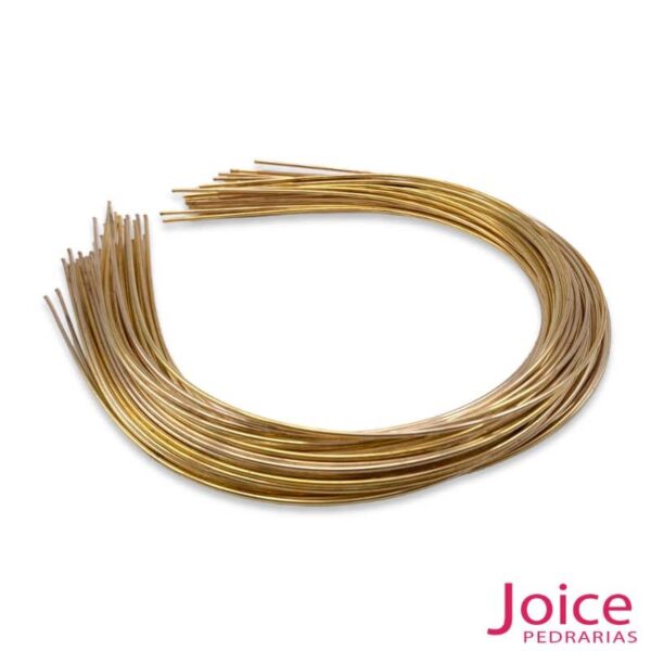 Tiara Arame 1.8mm para Tubo Glitter  -Dourado