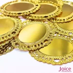 Tag Oval De Metal Dourado Para Chaton 49mm x 60mm C/100-Unidades-Ref:T1254 - Imagem 2