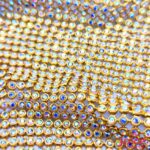 Manta malha de metal com strass