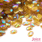 Oval Com Glitter Sextavado AB 4mm X 6mm c/10000Un