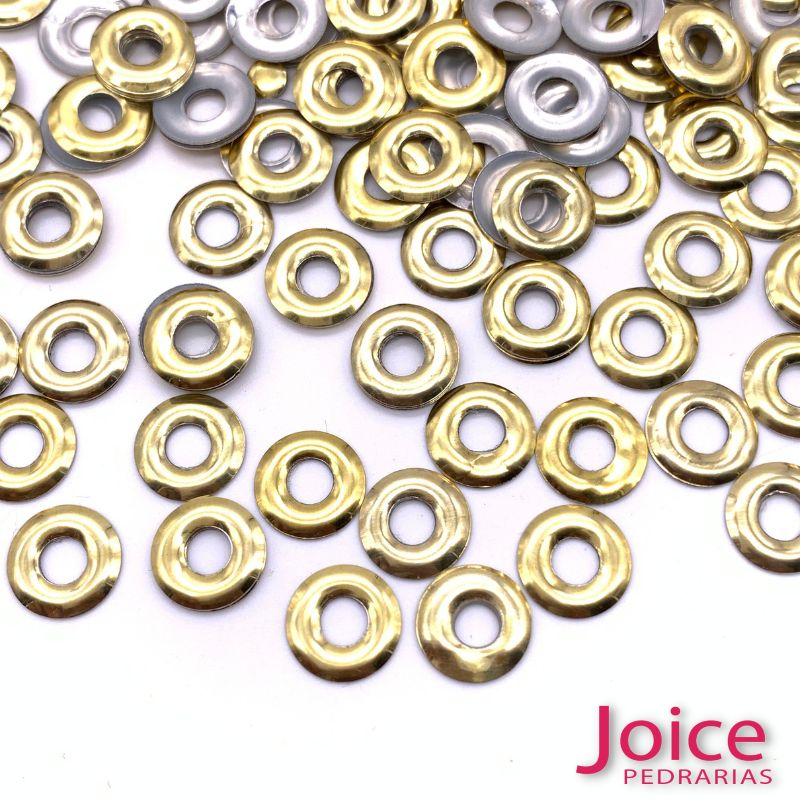 xr:d:DAFHtcqW8CM:196,j:33115008004,t:22081719 Chapinha Metal Termocolante 10mm Redondo Vazado c/3600unidades - Imagem 1