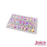 Imitação Swarovski Gota Base Reta Com furo 13mm X 22mm C/96Unidades - Imagem 2