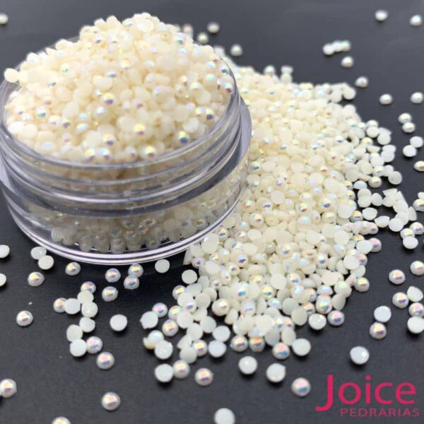 Micro Meia Perola Branco Ab 2mm Para Joias De Unhas C/30000Unidades