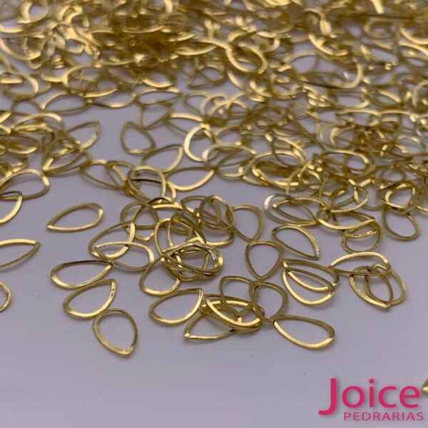 Metal de Jóias para Unhas Gota Vazado 5mmX8mm C/1000Un Ref: N31