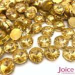 Pedra Engrampada Base Dourado Redondo 16mm C/50Unidades - Imagem 3