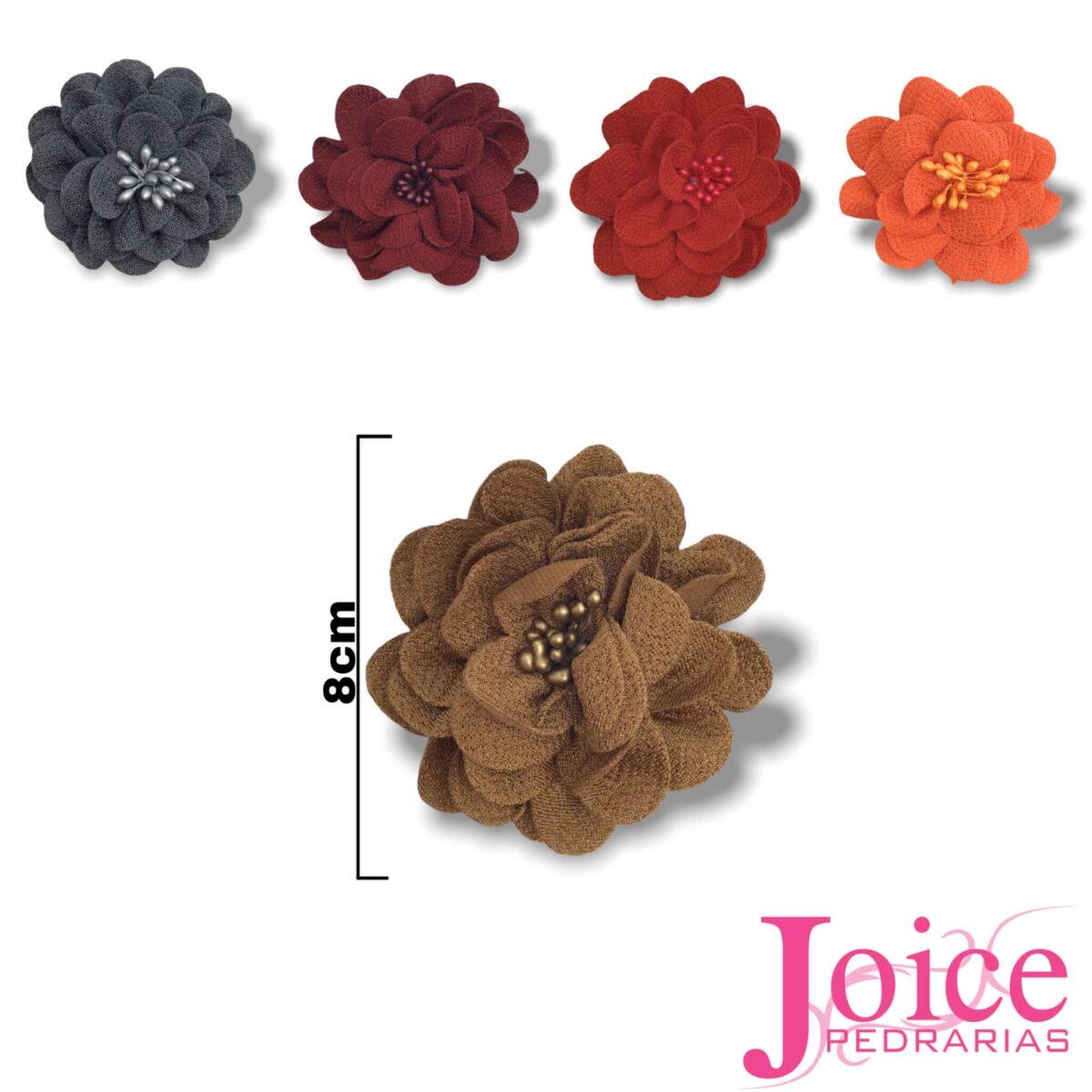 Flor de Tecido 8Cm Por Unidades Ref:227-11 - Imagem 1