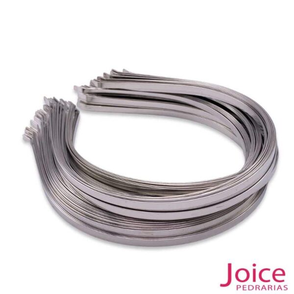 Tiara Metal Sem Dente 4MM Cor -Prata