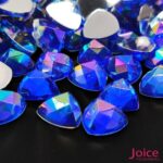 Chaton Triângulo Diamante Com AB Acrílico Base Reta 12mm x 12mm C/1000-Unidades - Imagem 2
