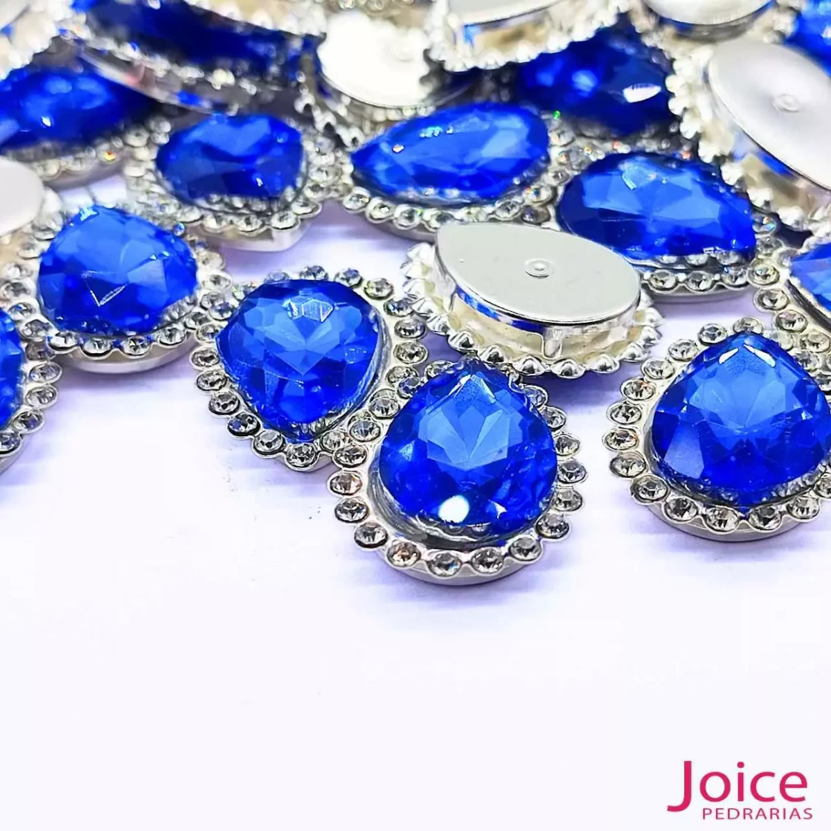 Gota Cristal Imitação Swarovski Com Strass Base De Aço C/200unidades - Imagem 44
