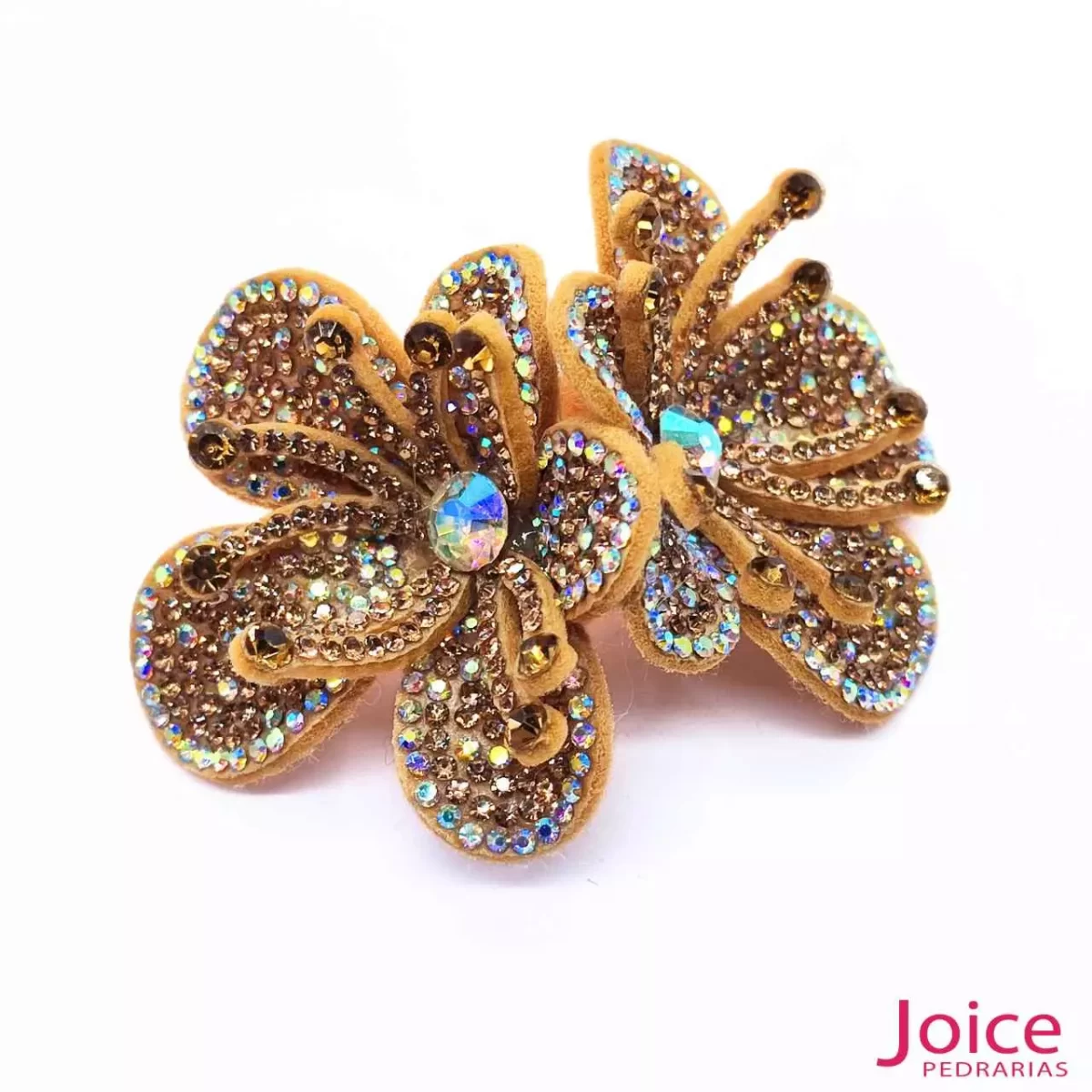 Aplique Flor Com Strass De Cristal 55mm C/10-Unidades Ref:20-315 - Imagem 4