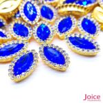 Chaton Navete Acrílico Com Base ABS dourado com Strass 7mm X 15mm C/500-Unidades - Imagem 8