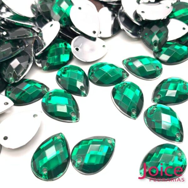 Gota Sextavado Acrilico Com Furo para Costura 10mm X 14mm C/500Un