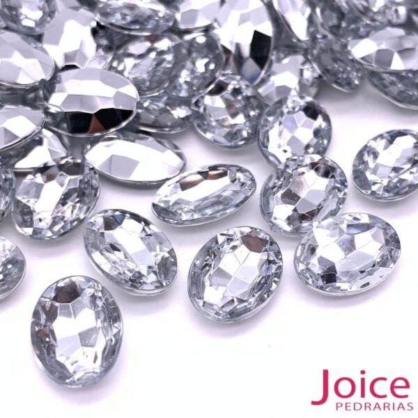 Oval Base Irregular Acrilico 10mm x 14mm c/1000Unidades