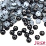 Meio perola abs com furo 6mm c/500gramas - Imagem 3