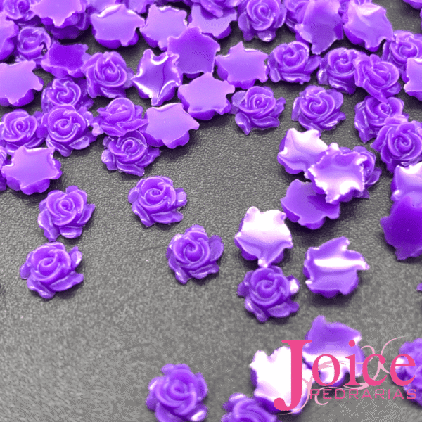 Mini Rosa 3D-5mm Resina  leitosa C/5000 Unidades