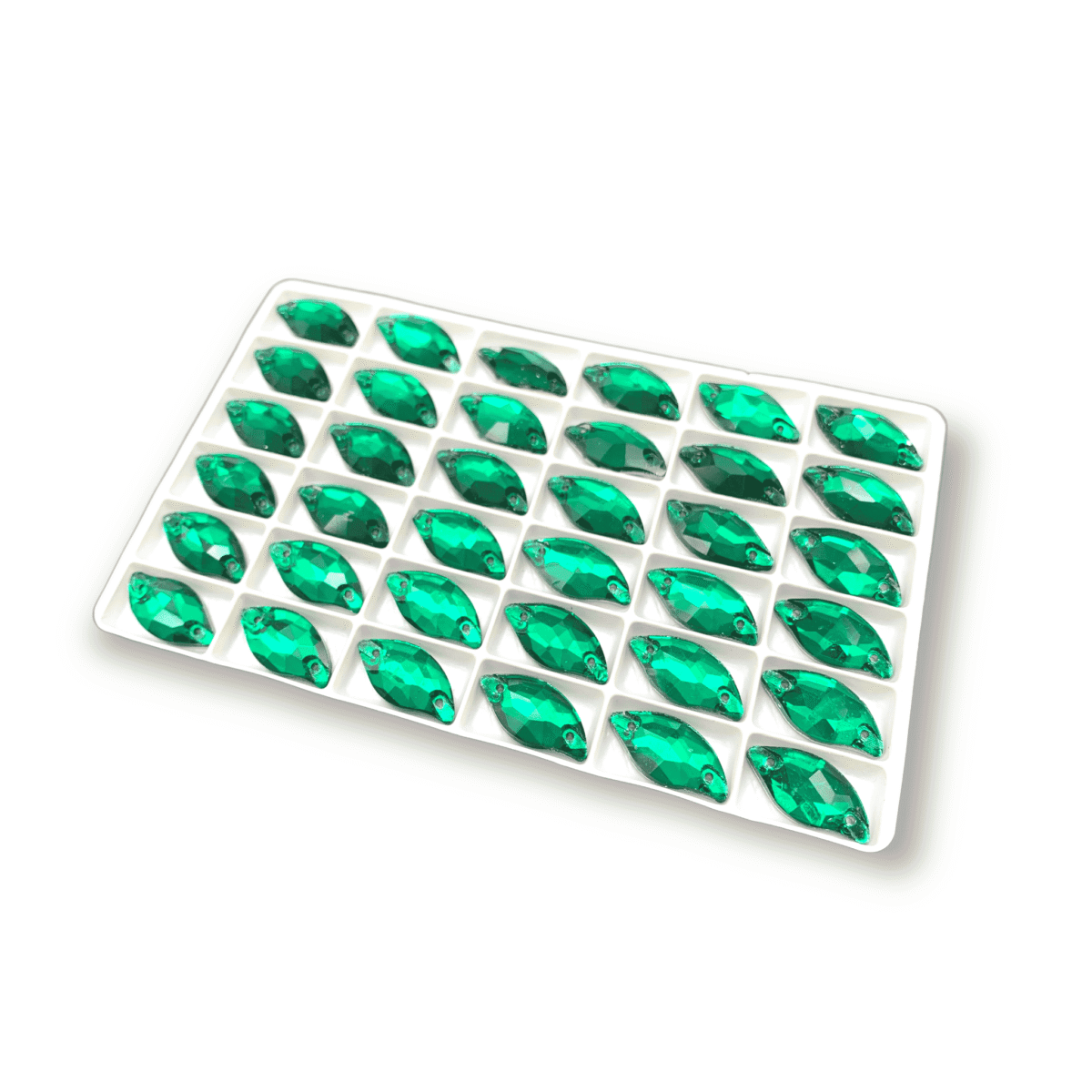 Imitação Swarovski Formato Irregular Base Reta Com Furo 9mm × 20mm C/144unidades - Imagem 7