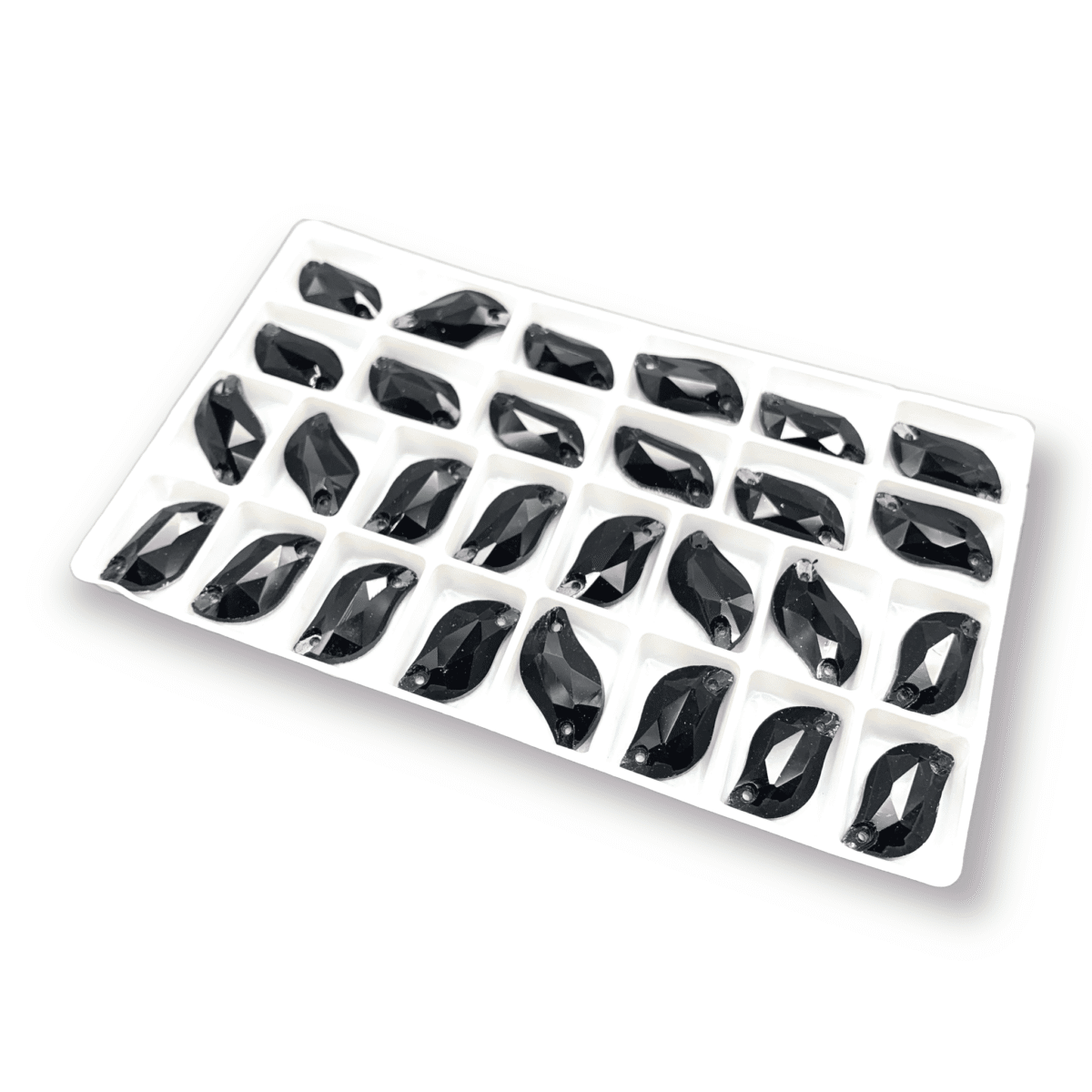 Imitação Swarovski Formato Irregular Base Reta Com Furo 9mm × 20mm C/140unidades - Imagem 10