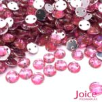 Chaton Redondo Acrílico Com Furo Para Costura 6mm C/5000Unidades
