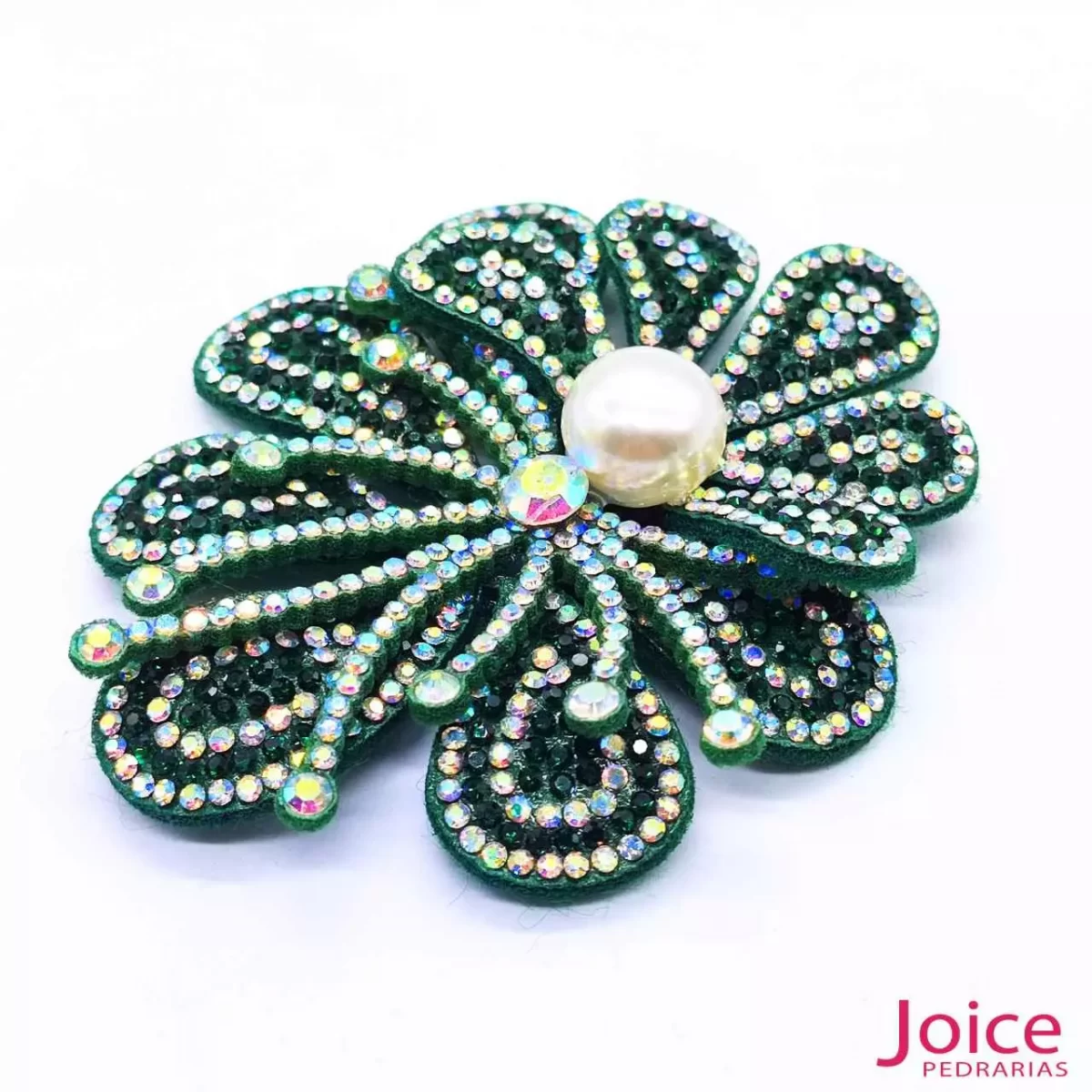 Aplique Flor Com Strass e Pérola De Cristal 70mm X 84mm C/10-Unidades Ref:23-980 - Imagem 12