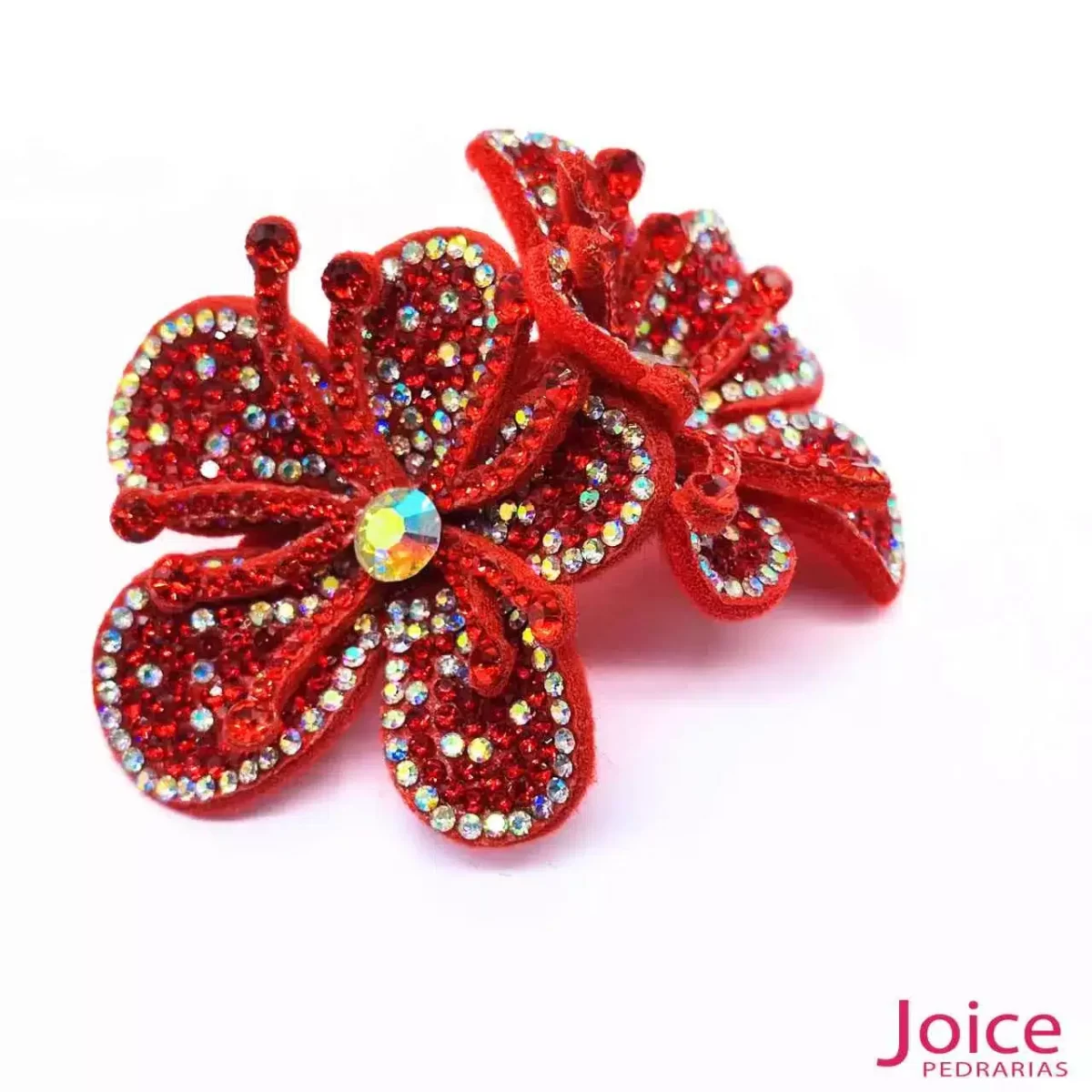 Aplique Flor Com Strass De Cristal 55mm C/10-Unidades Ref:20-315 - Imagem 3