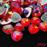 Chaton Triângulo Diamante Com AB Acrílico Base Reta 12mm x 12mm C/1000-Unidades - Imagem 4