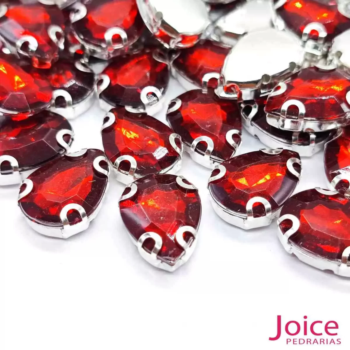 Pedra Engrampada Gota 13mm X 18mm Com Base De Aço C/200-Unidades - Imagem 16