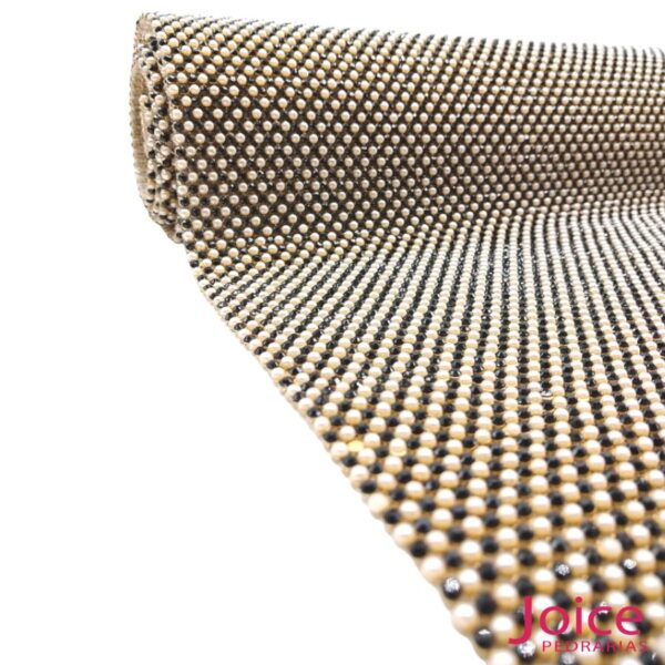 Manta Strass com perola120Cm X 45Cm Termo Colante