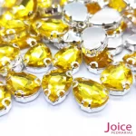 Pedra Engrampada Gota 13mm X 18mm Com Base De Aço C/200-Unidades - Imagem 12