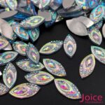 Chaton Resina Navete Pavão Base Reta 7mm x 15mm C/500 unidades - Imagem 3