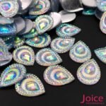 Chaton Resina Gota Pavão Base Reta 13mm x 18mm C/500 unidades - Imagem 7