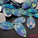 Chaton Gota Resina Cascalho Base Reta Com Furo 15mm X 26mm C/200unidades - Imagem 11