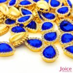 Chaton Gota Acrílico Com Base ABS dourado com Strass 13mm X 18mm C/500-Unidades - Imagem 9