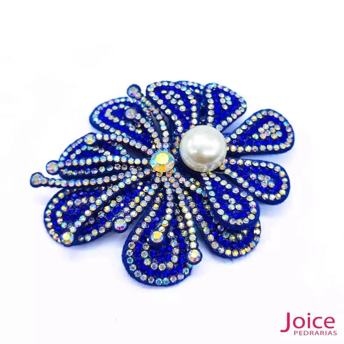 Aplique Flor Com Strass e Pérola De Cristal 70mm X 84mm C/10-Unidades Ref:23-980 - Imagem 2